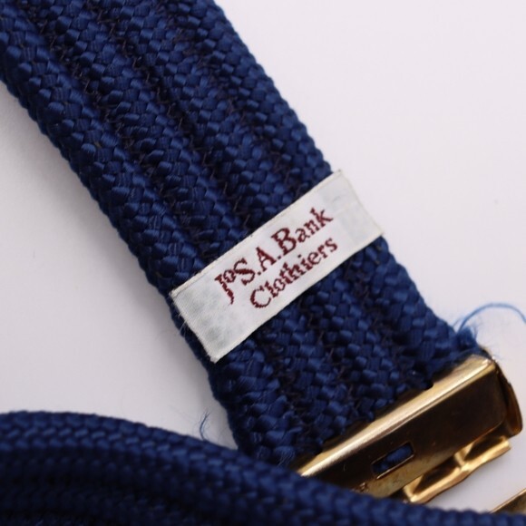 Jos a Bank Vintage Cord Belt Gold Bow and Clasp - Picture 3 of 9